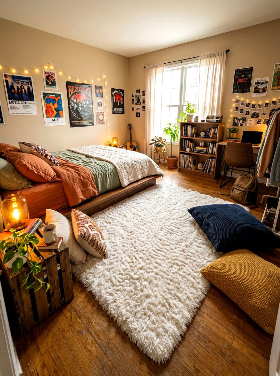Plush Textured Rug - 30 teen room Pinterest ideas