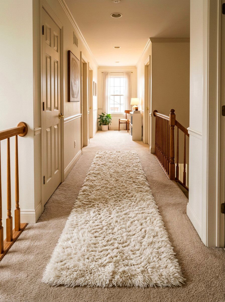 Plush shag runner - 30 hallway runner ideas