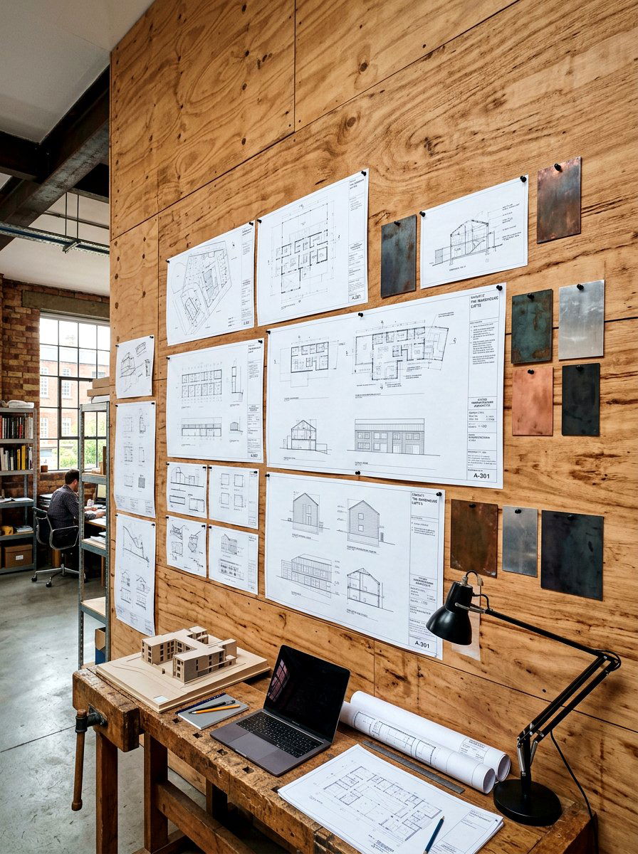 Plywood Backing - 30 mood board wall ideas