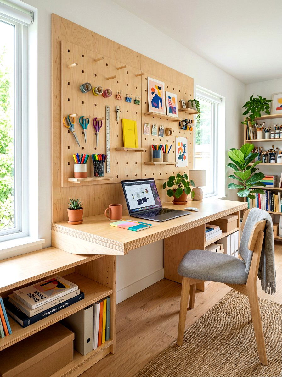 Plywood Built In Desk - 30 office built in desk ideas