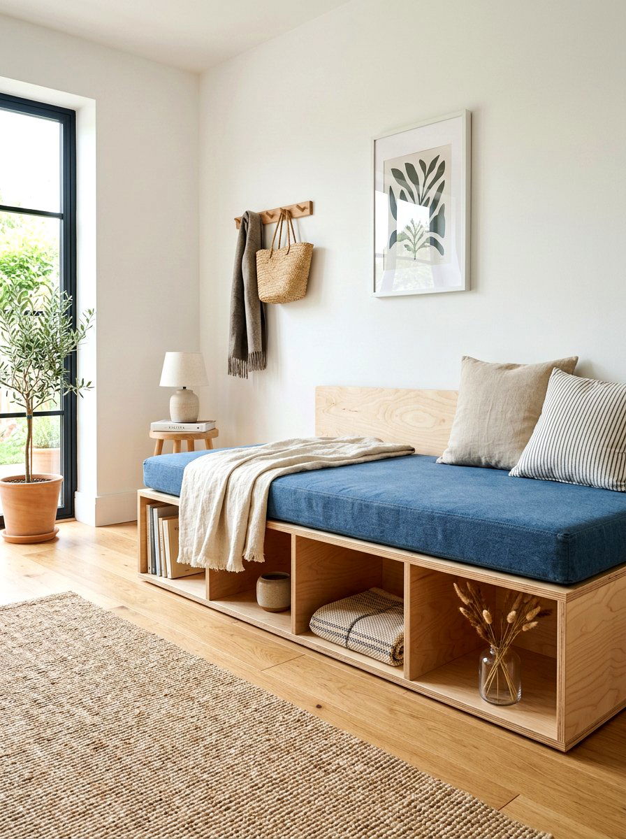 Plywood Daybed - 30 built in daybed nook ideas
