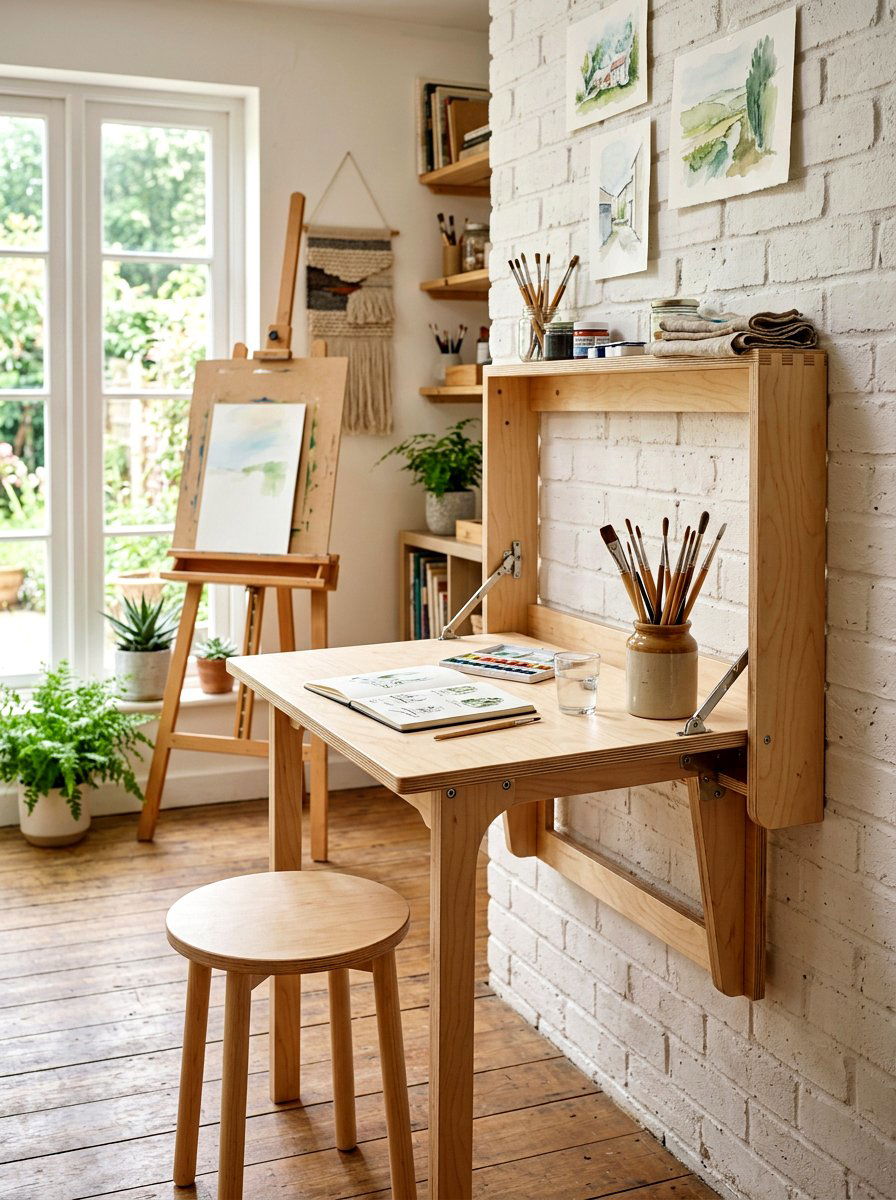 Plywood Fold Down Desk - 30 fold down desk ideas