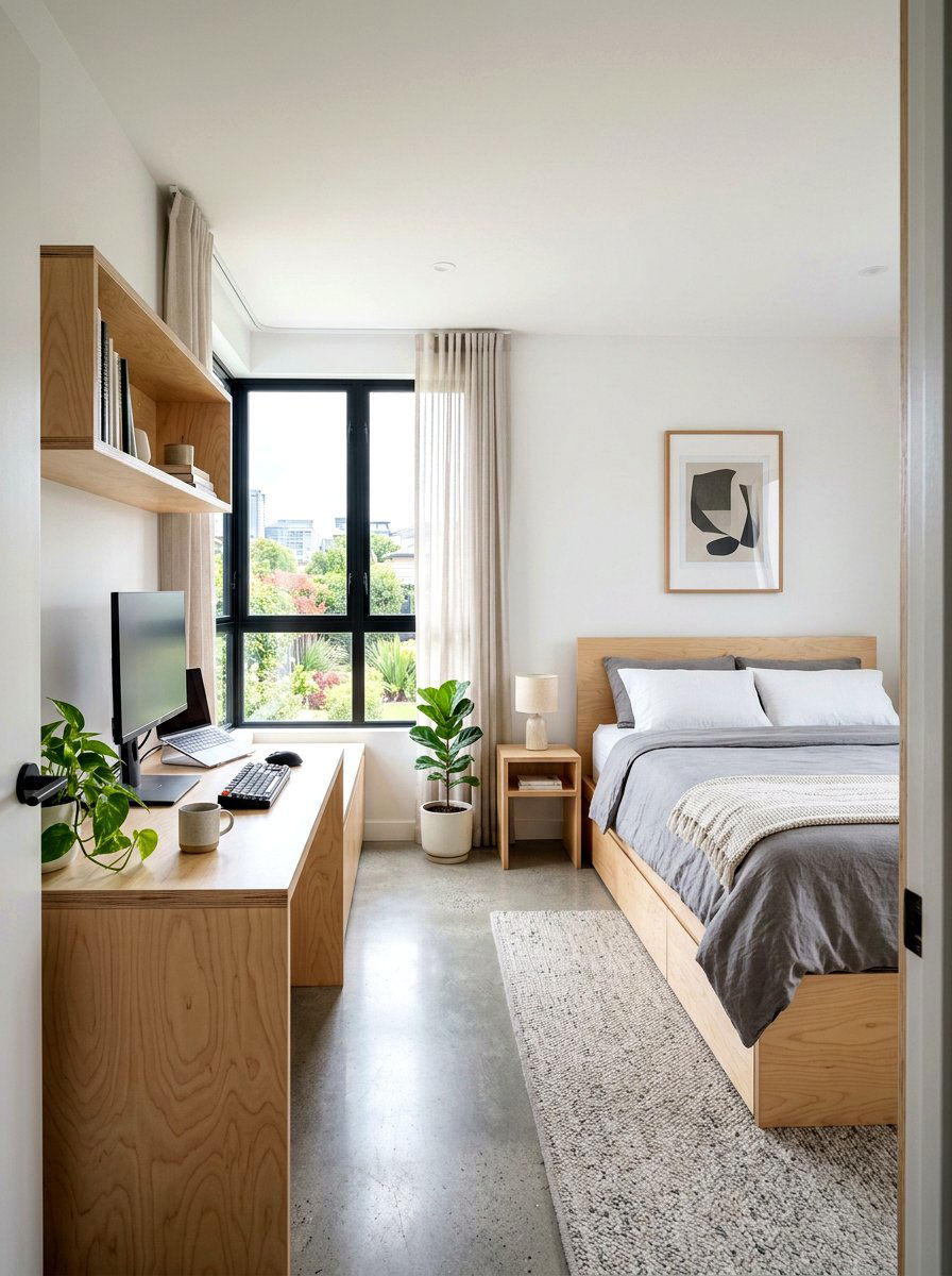Plywood Guest Room Office Furniture - 30 guest bedroom office combo ideas