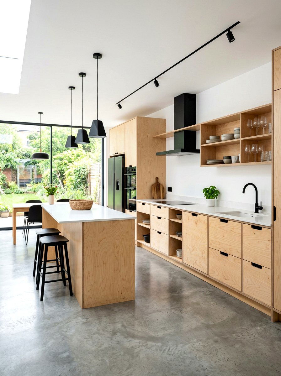 Plywood Kitchen - 30 Scandinavian kitchen ideas