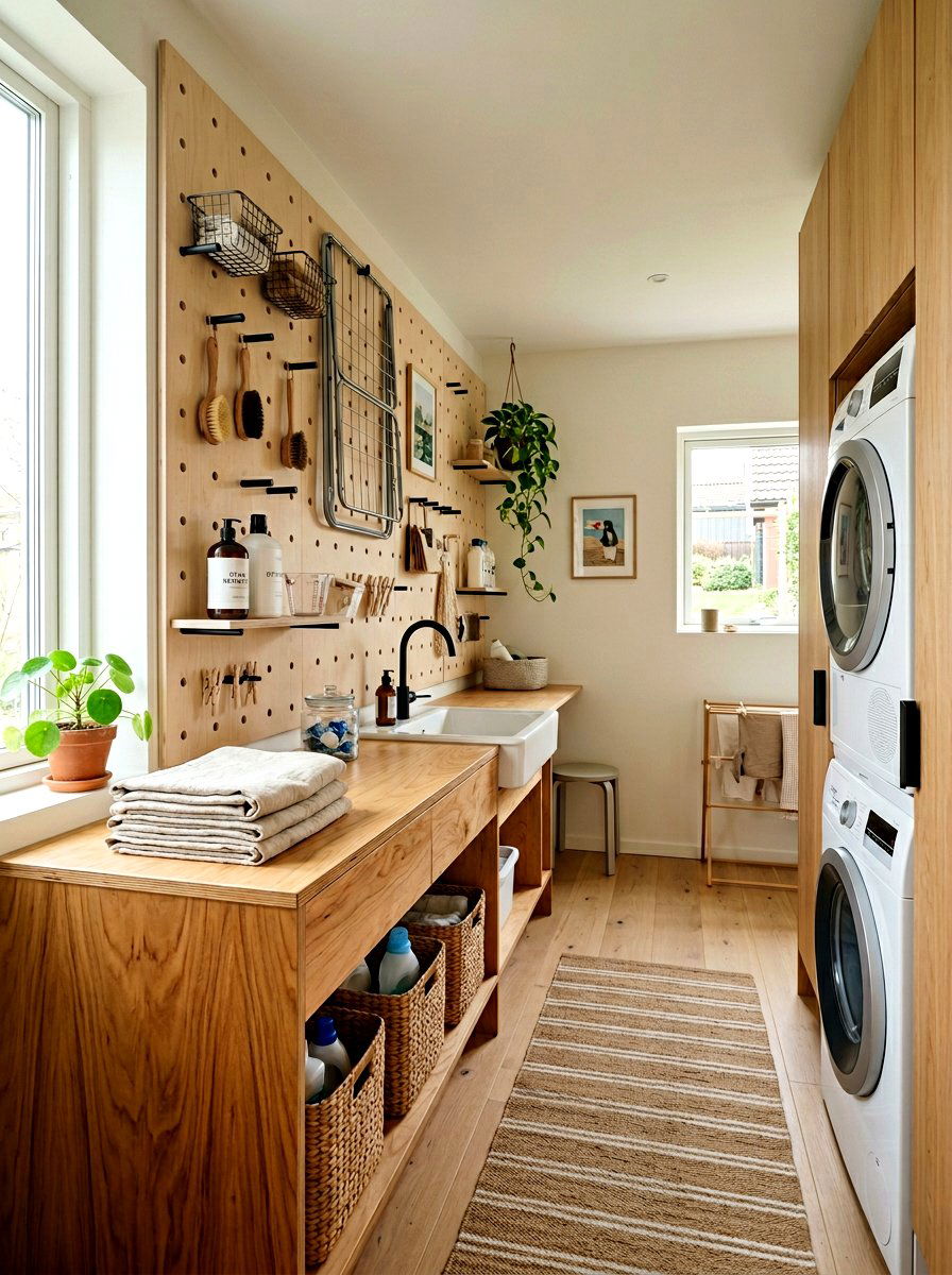 Plywood Laundry Surface - 30 laundry room countertop ideas