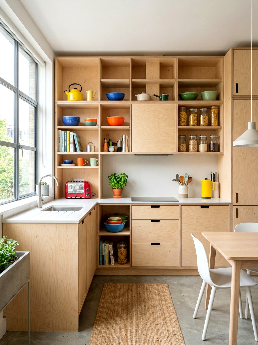 Plywood Modular Storage Box - 30 freestanding kitchen cabinet ideas