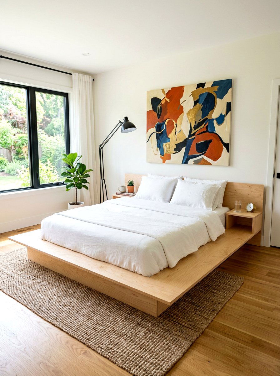 Plywood Platform Floor Bed - 30 floor bed bedroom ideas
