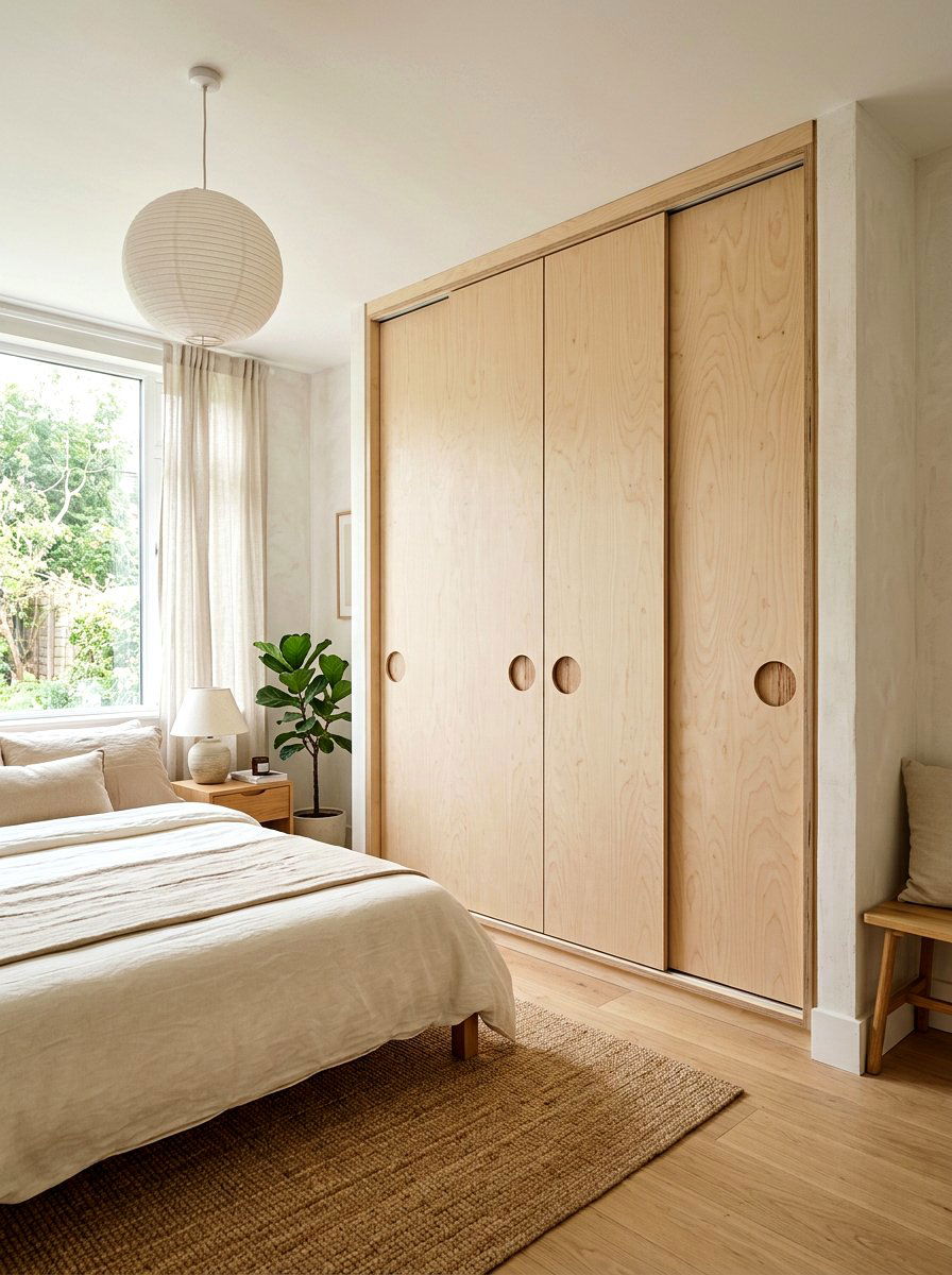 Plywood closet doors - 30 bedroom closet door ideas