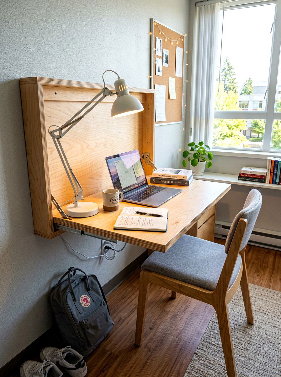 Plywood folding wall table - 30 Murphy dining table ideas