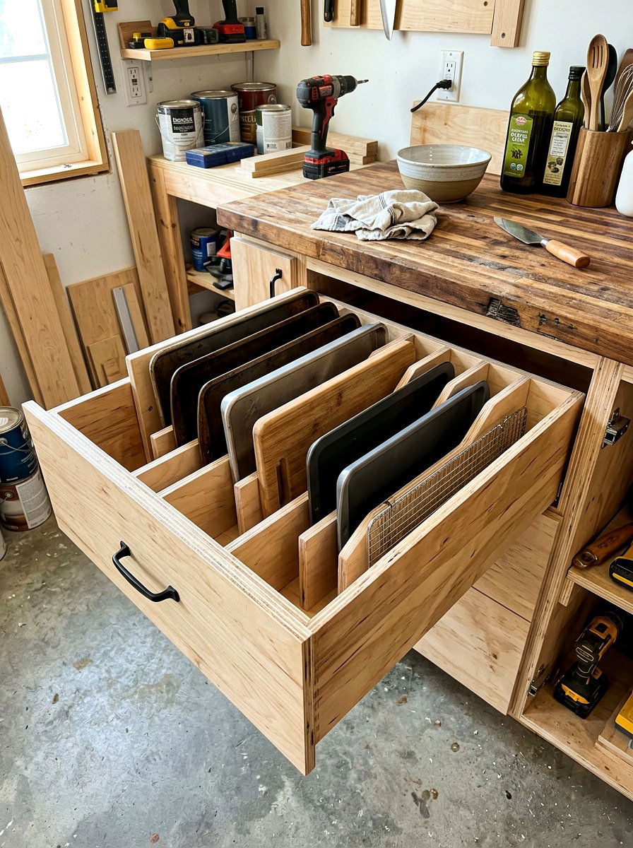 Plywood tray divider insert - 30 tray divider cabinet ideas