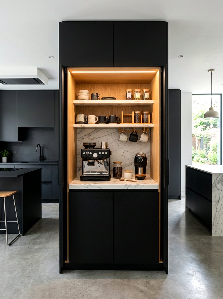 Pocket Door Cabinet - 30 concealed kitchen storage ideas