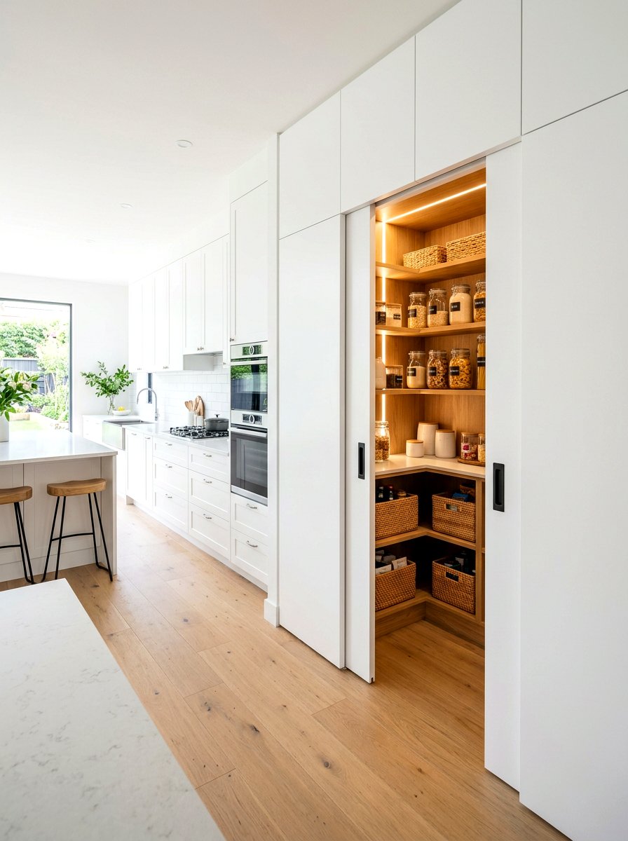 Pocket Door Kitchen Pantry - 30 hidden pantry ideas