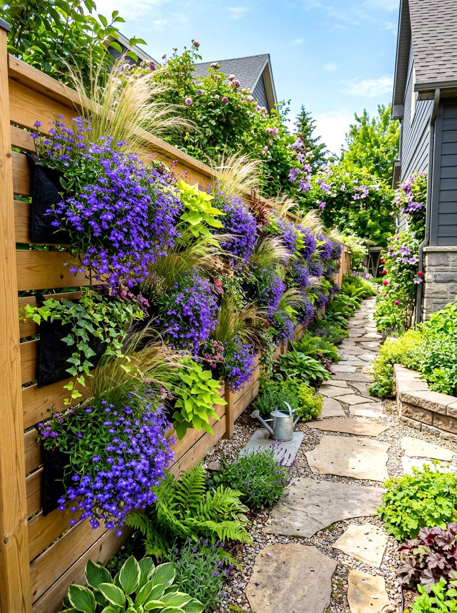 Pocket Planter Fence - 30 vertical garden ideas