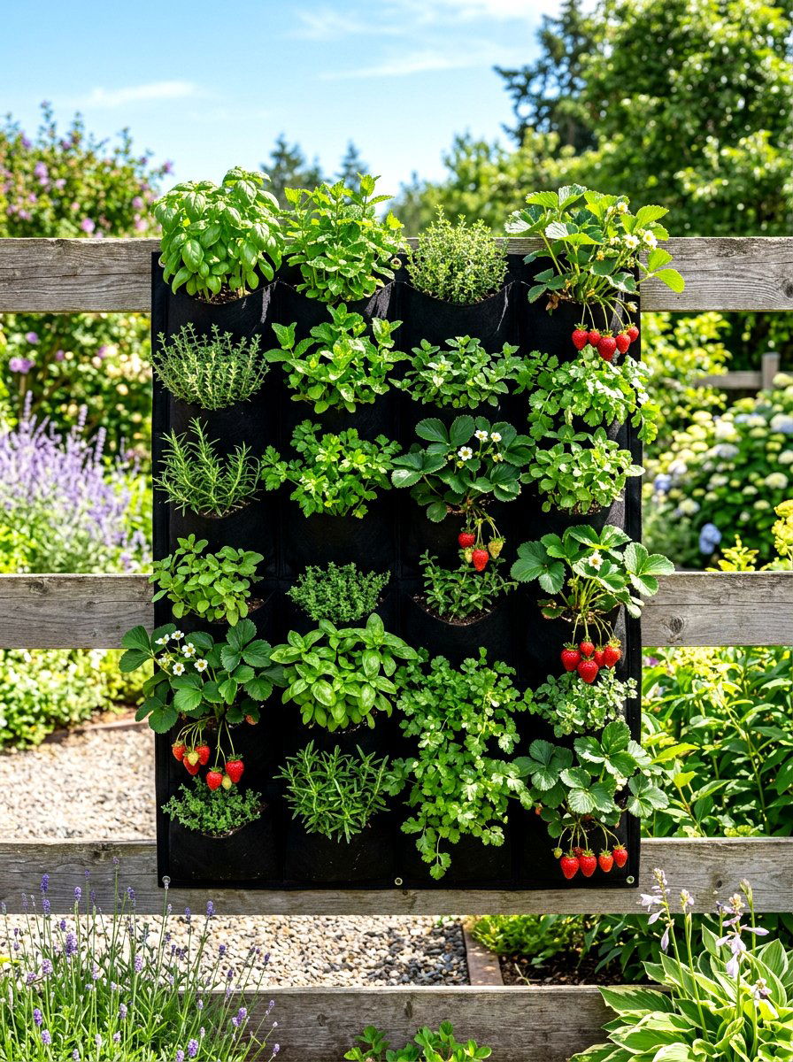 Pocket Wall Planter - 30 wall planter ideas