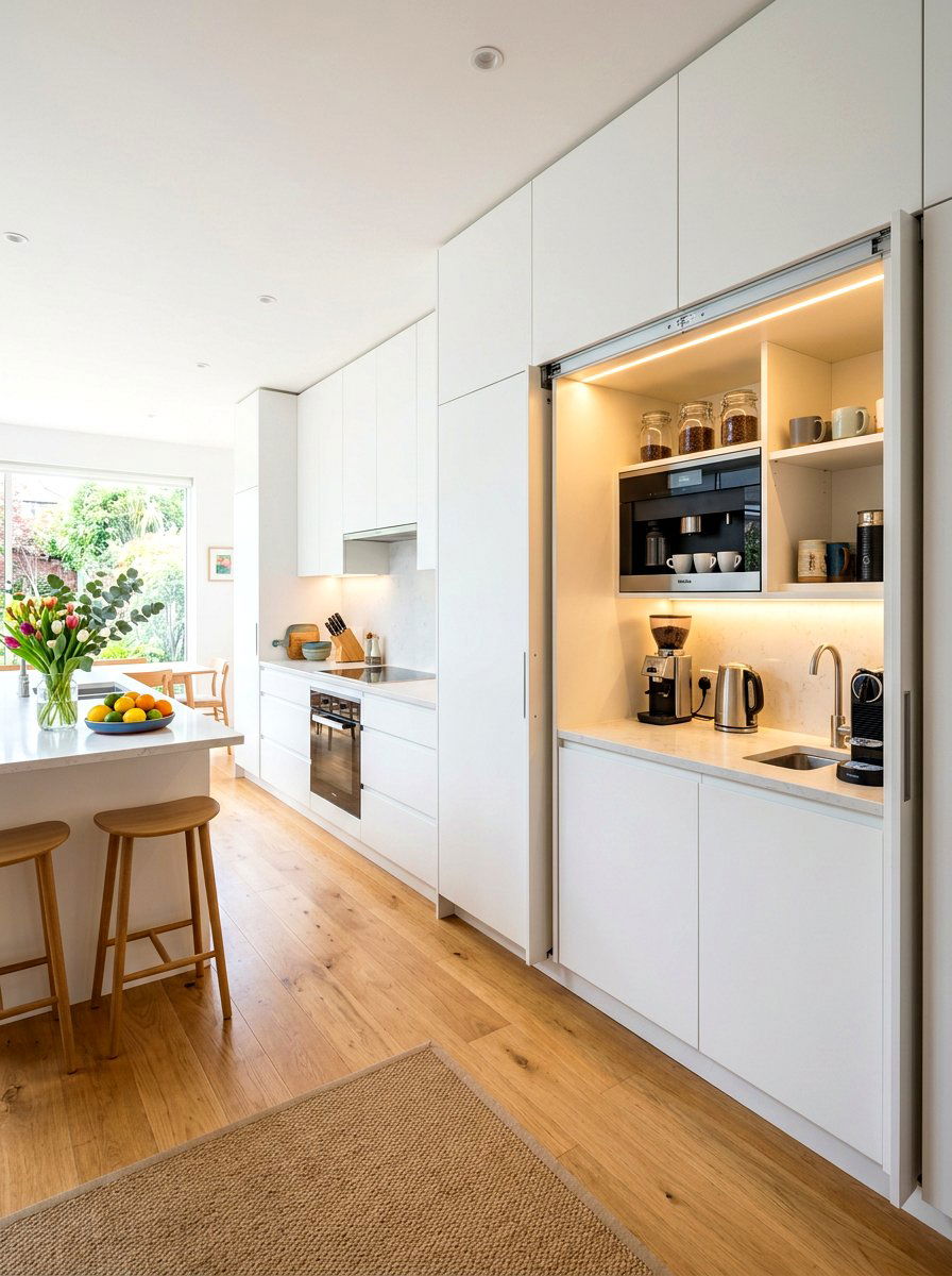 Pocket door prep kitchen - 30 hidden prep kitchen ideas