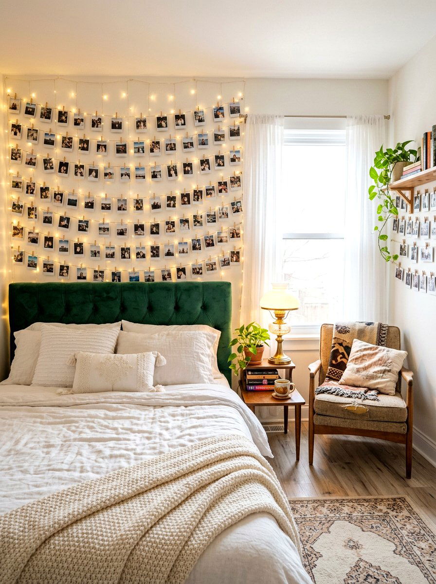 Polaroid Photo Nostalgia Core Bedroom - 30 nostalgia core bedroom ideas