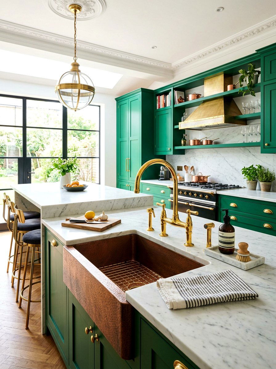 Polished Brass Kitchen Faucet - 30 kitchen faucet finish ideas