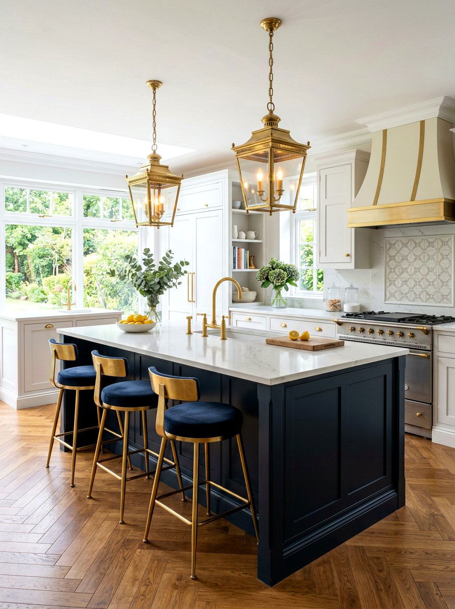 Polished Brass Lantern - 30 kitchen lantern lighting ideas