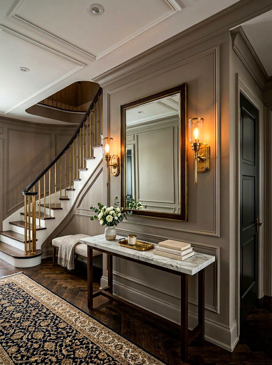 Polished Brass Sconce - 30 dark basement lighting ideas
