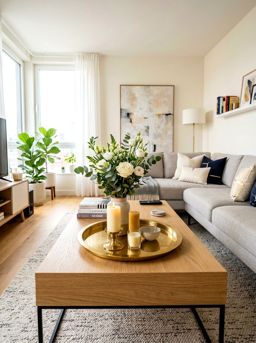 Polished Brass Tray - 30 reflective decor ideas