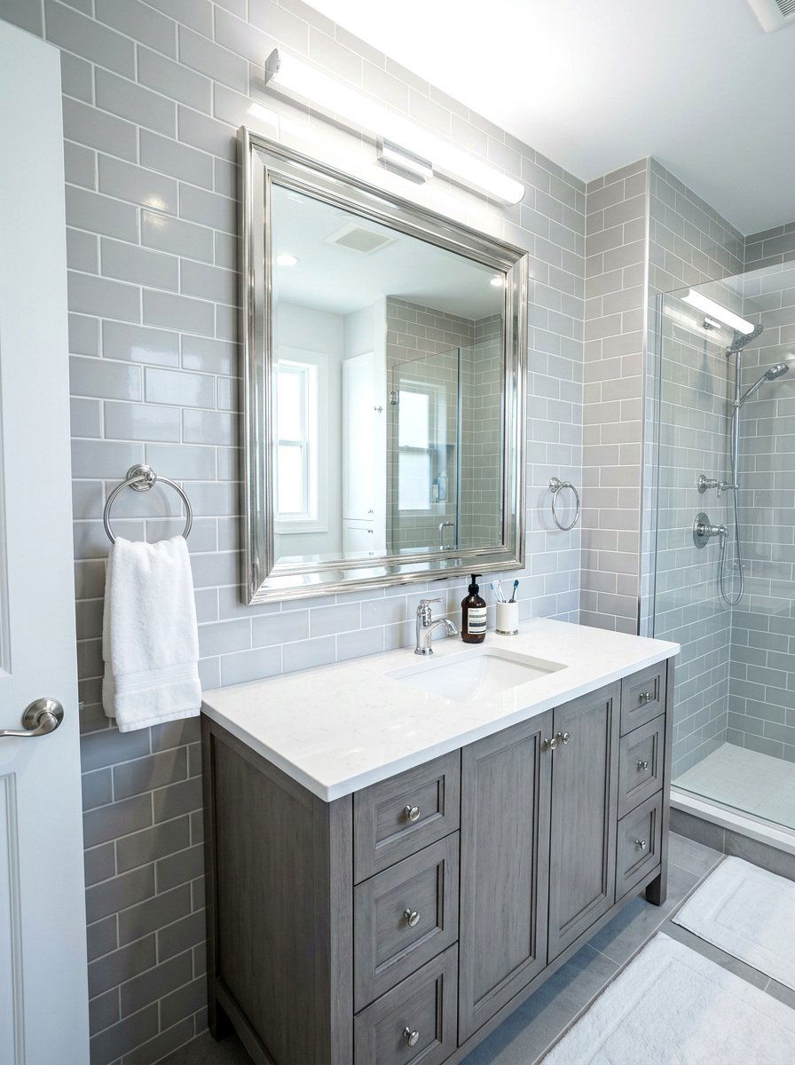 Polished Chrome Bathroom Mirror - 30 bathroom mirror ideas
