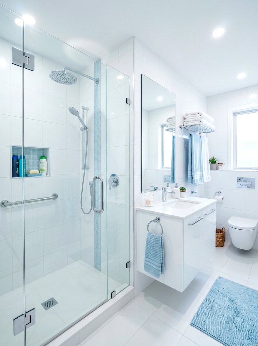 Polished Chrome Bathroom - 30 bathroom hardware finish ideas