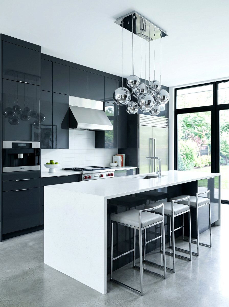 Polished Chrome Cluster - 30 pendant light cluster ideas