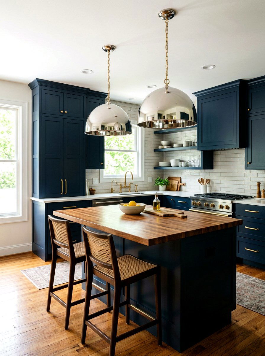 Polished Chrome Dome Pendant - 30 chrome kitchen pendant ideas