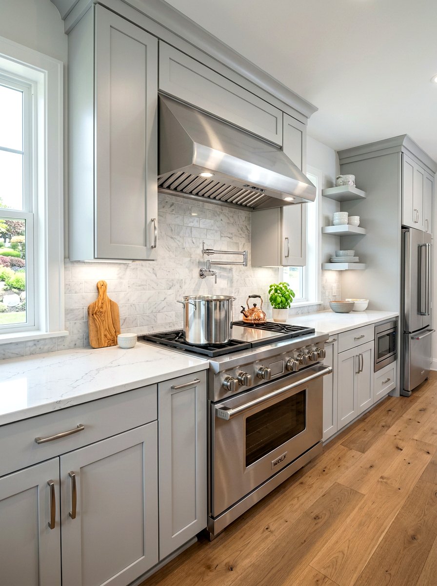Polished Chrome Pot Filler - 30 pot filler kitchen ideas