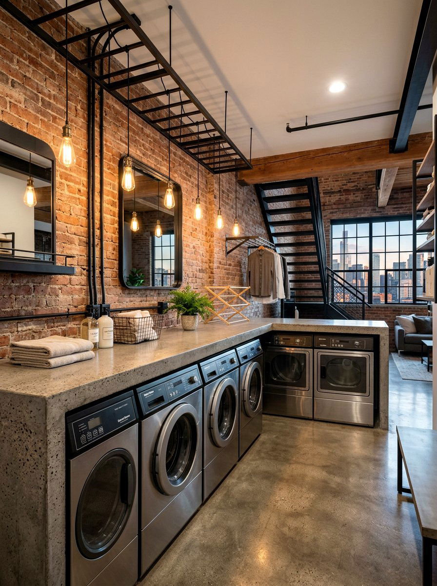 Polished Concrete Countertop - 30 laundry room countertop ideas
