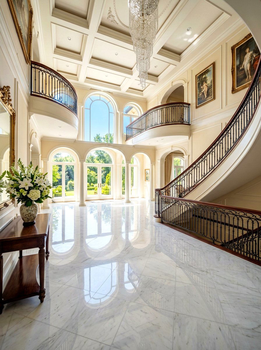 Polished Marble Floor - 30 reflective decor ideas