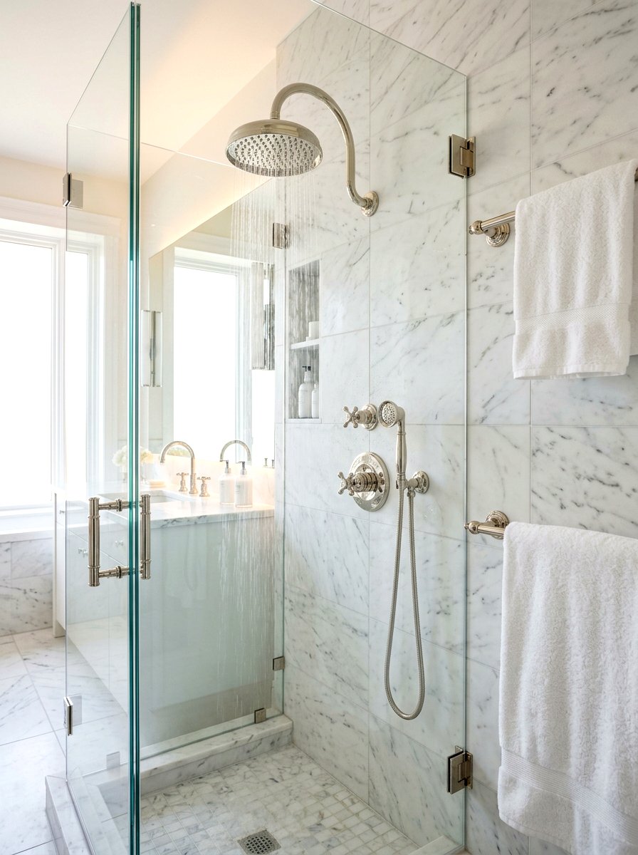 Polished Nickel Bathroom Fixtures - 30 Hamptons bathroom ideas