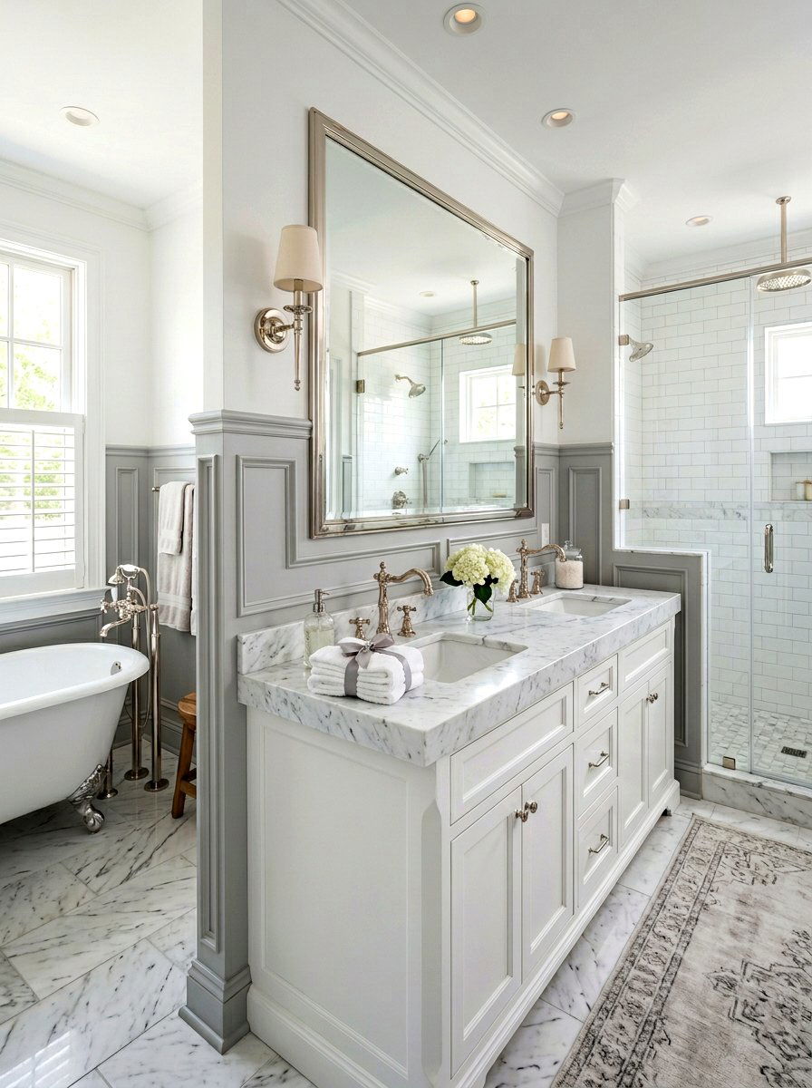 Polished Nickel Bridge Faucet - 30 bridge faucet bathroom ideas