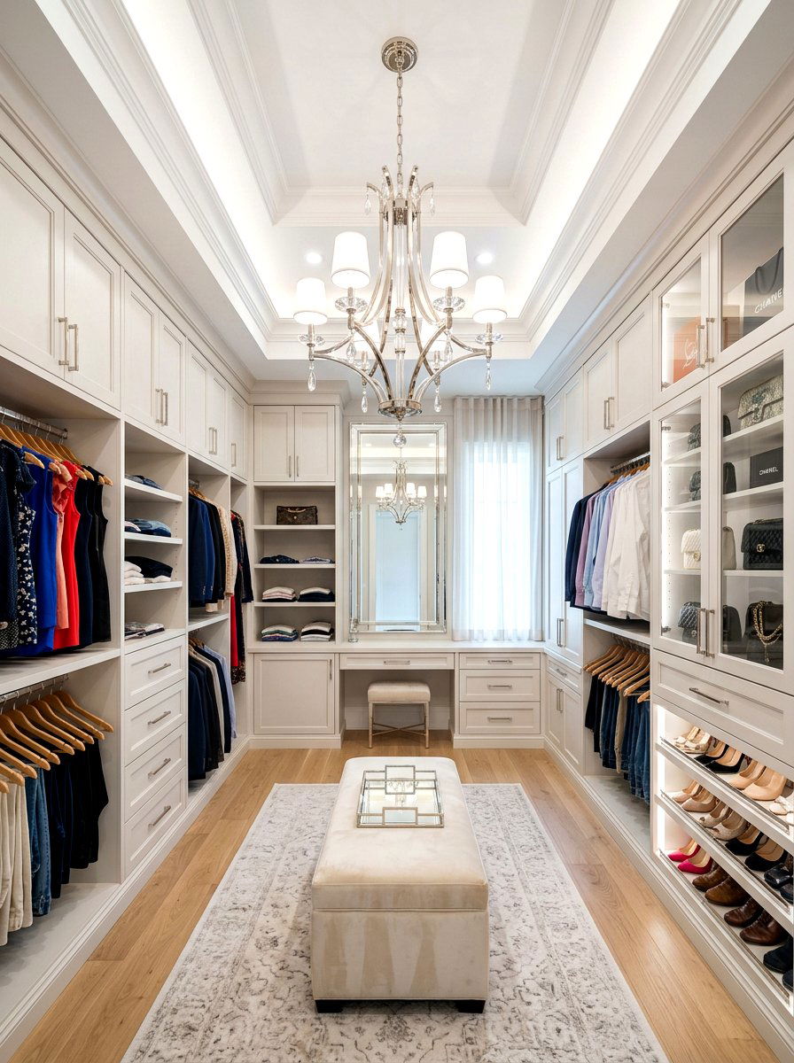 Polished Nickel Chandelier - 30 closet chandelier ideas