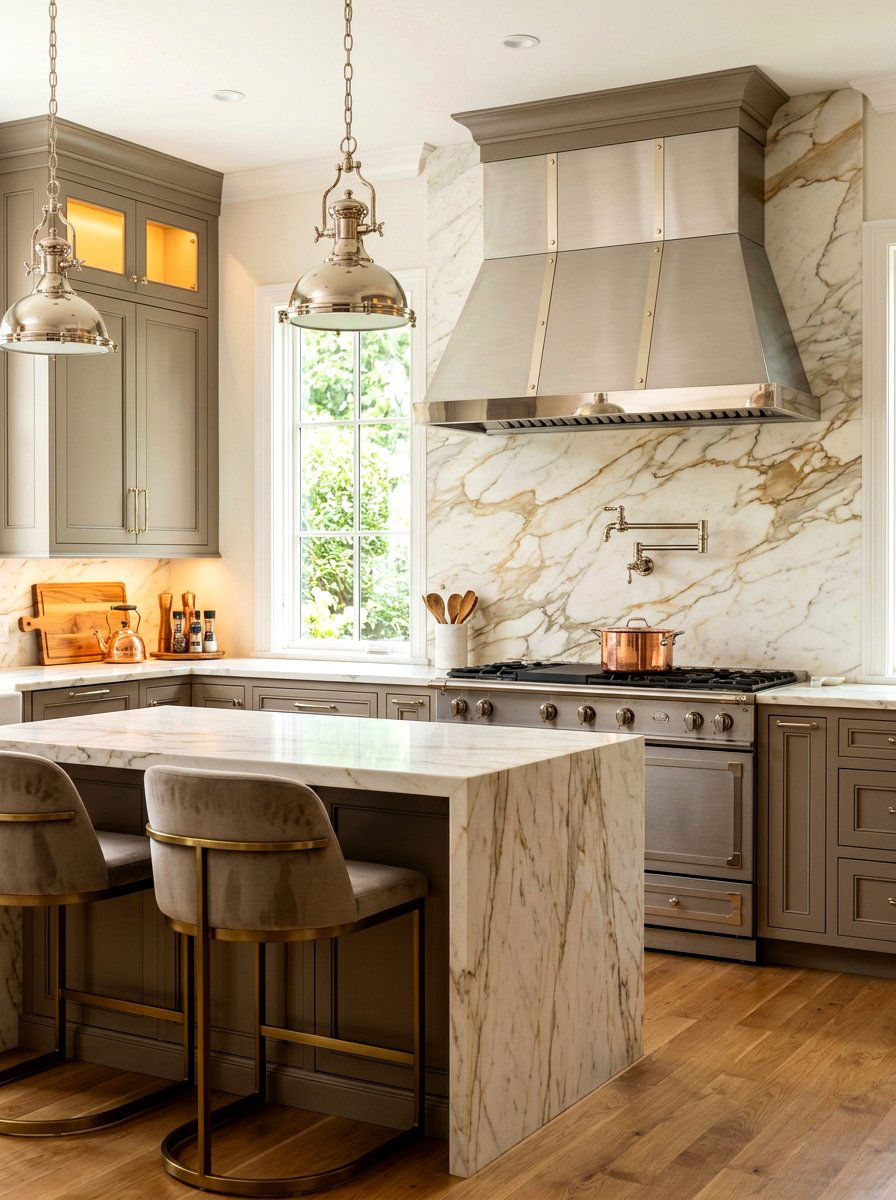 Polished Nickel Pot Filler - 30 pot filler kitchen ideas