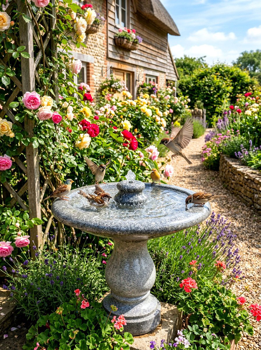 Polished bird bath - 30 chrome outdoor accent ideas
