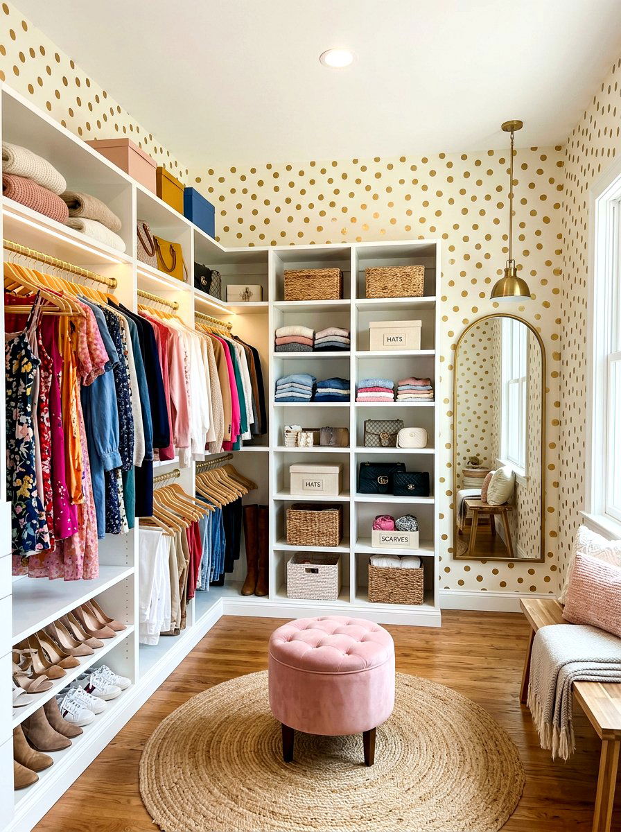 Polka dot peel and stick - 30 rental safe wallpaper ideas