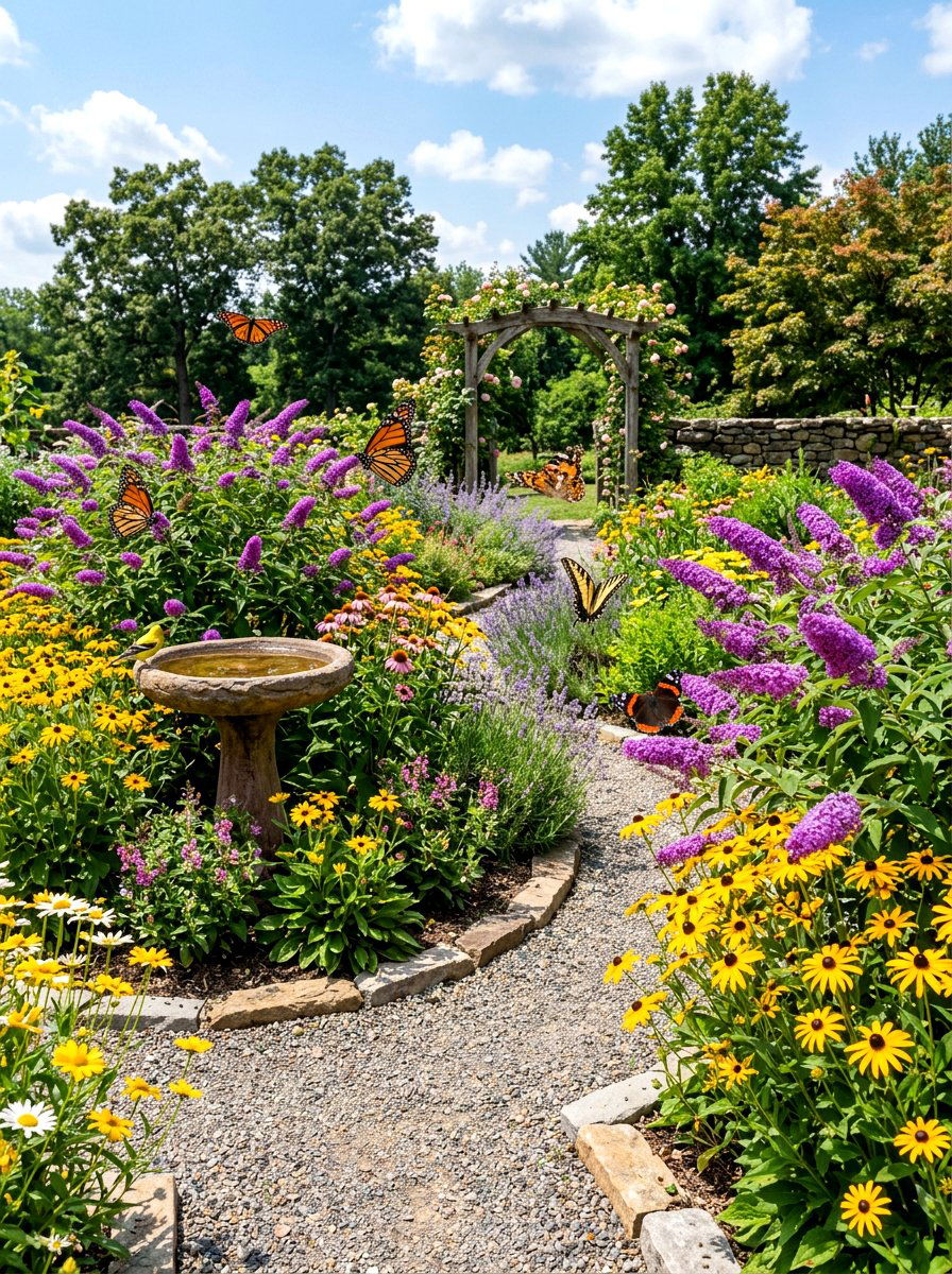 Pollinator Butterfly Garden - 30 meditation garden ideas