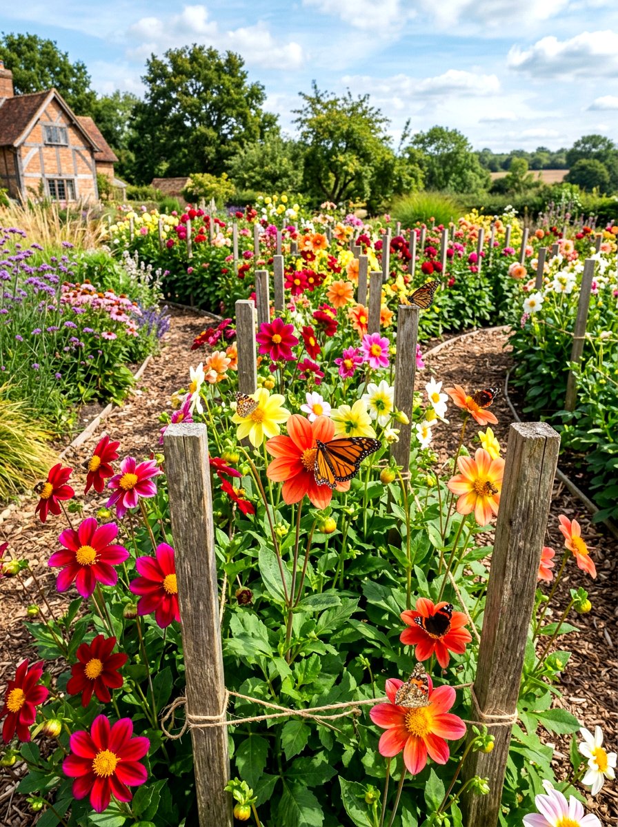 Pollinator Dahlia Garden - 30 dahlia cutting patch ideas