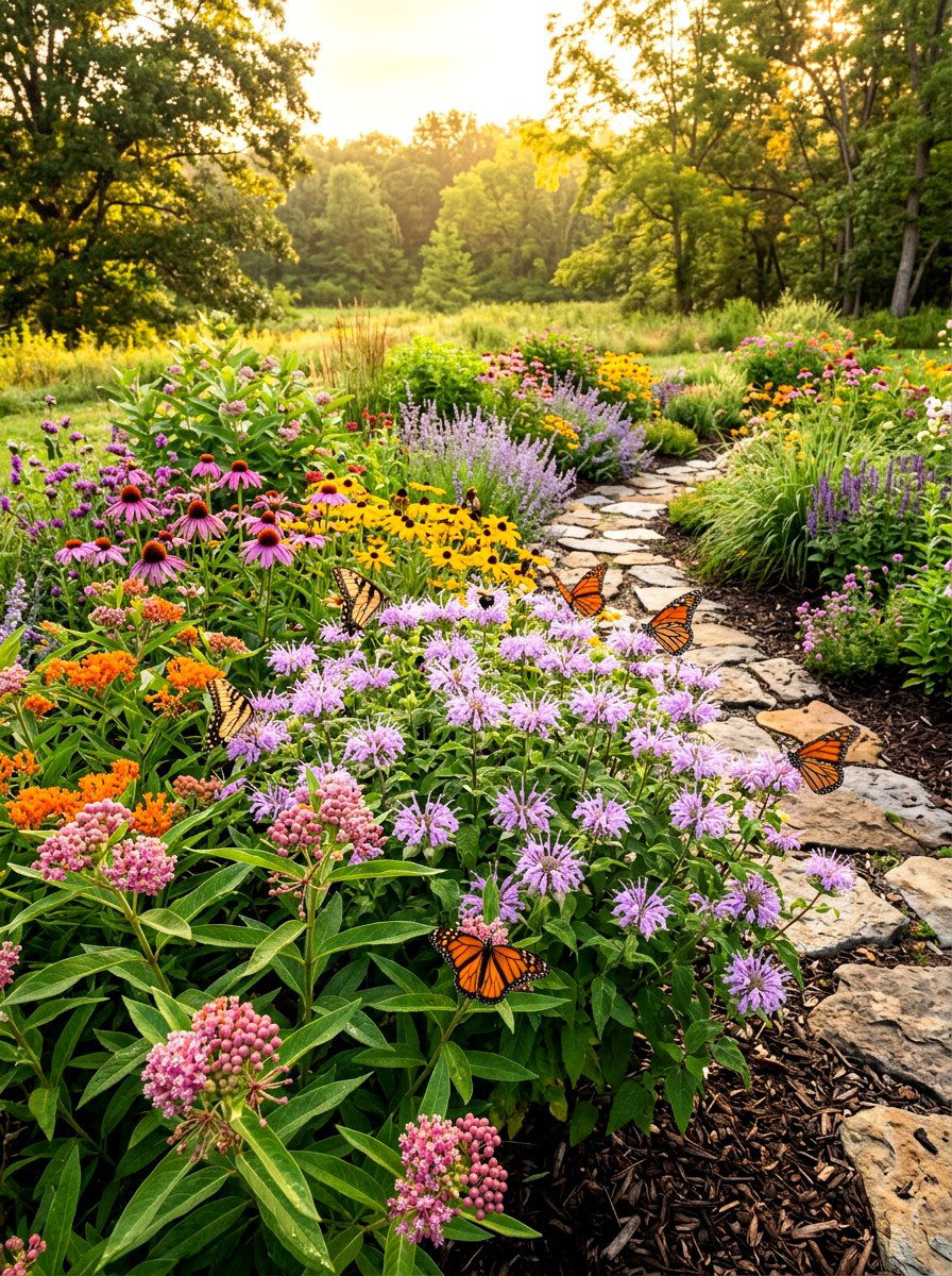 Pollinator Flower Bed - 30 backyard flower bed ideas