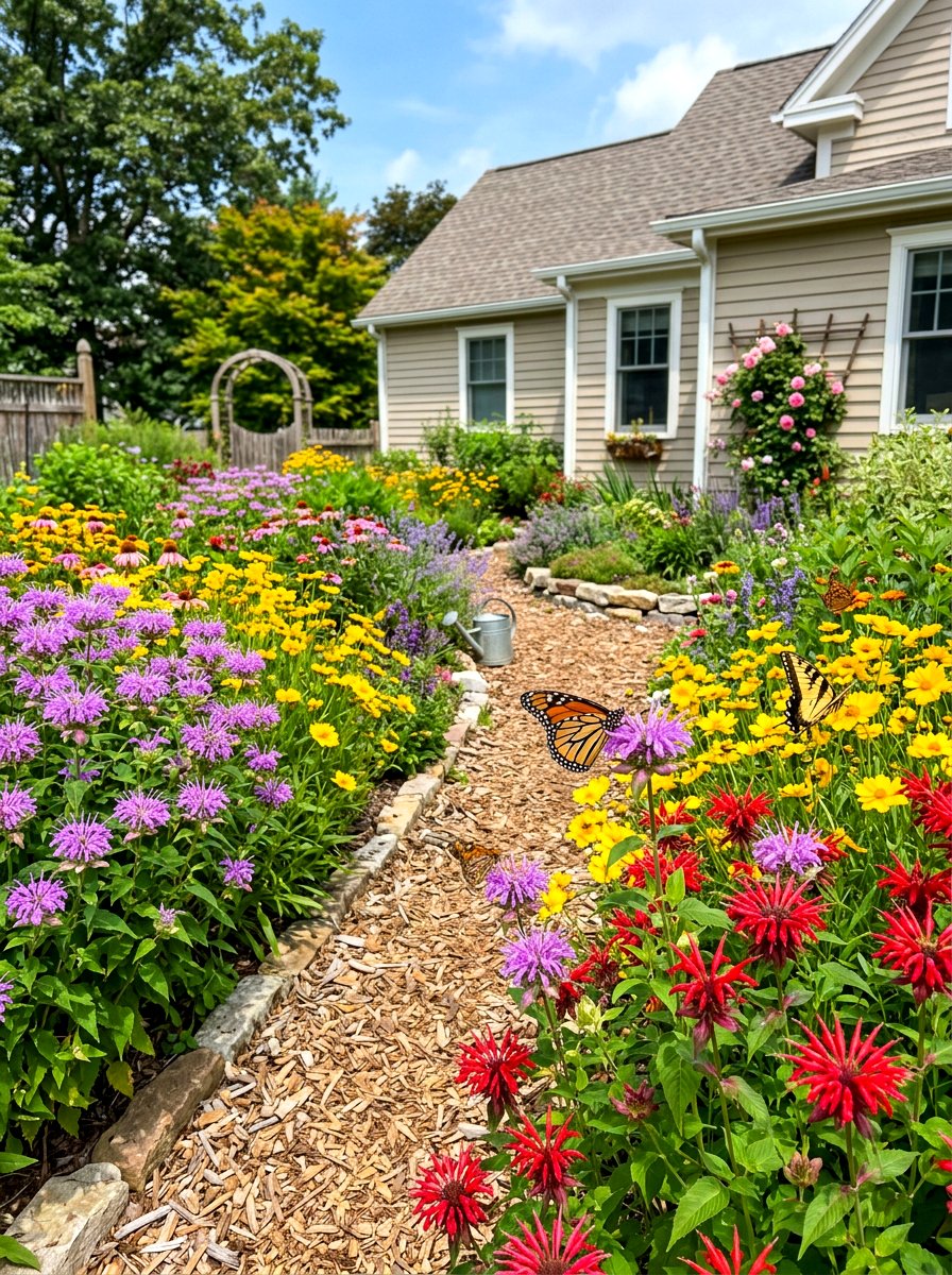 Pollinator Friendly Garden - 30 side yard flower bed ideas