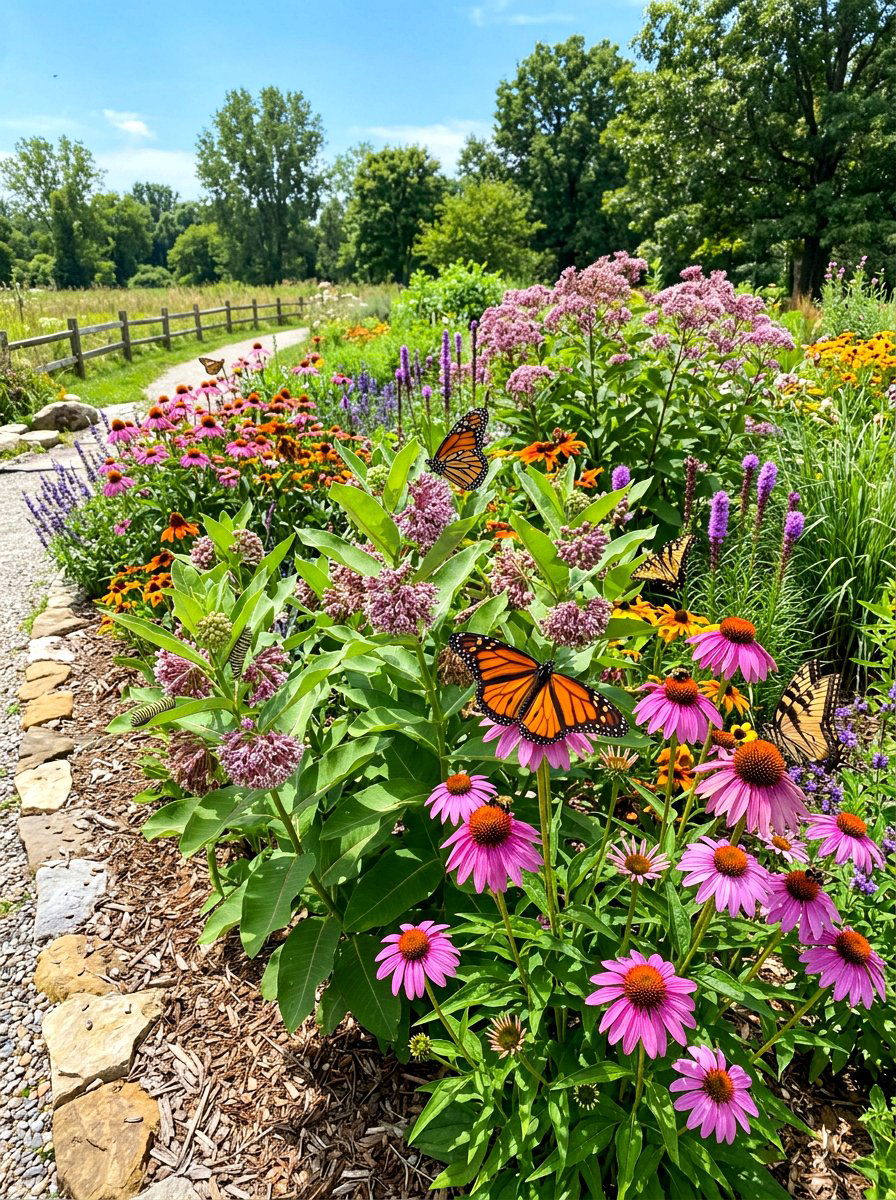 Pollinator Friendly Garden Border - 30 cottage border backyard ideas