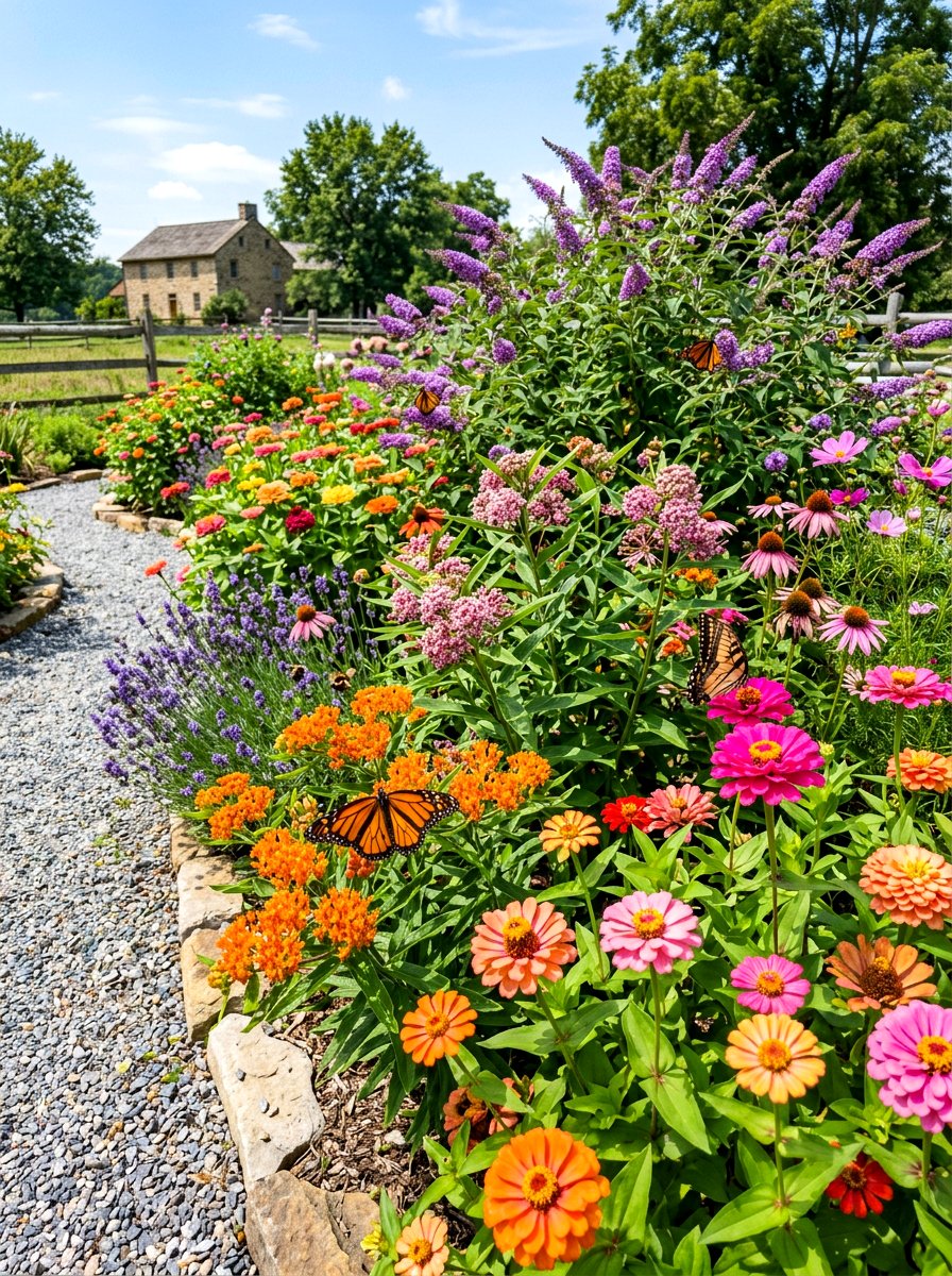Pollinator Friendly Garden Border - 30 mixed border garden ideas