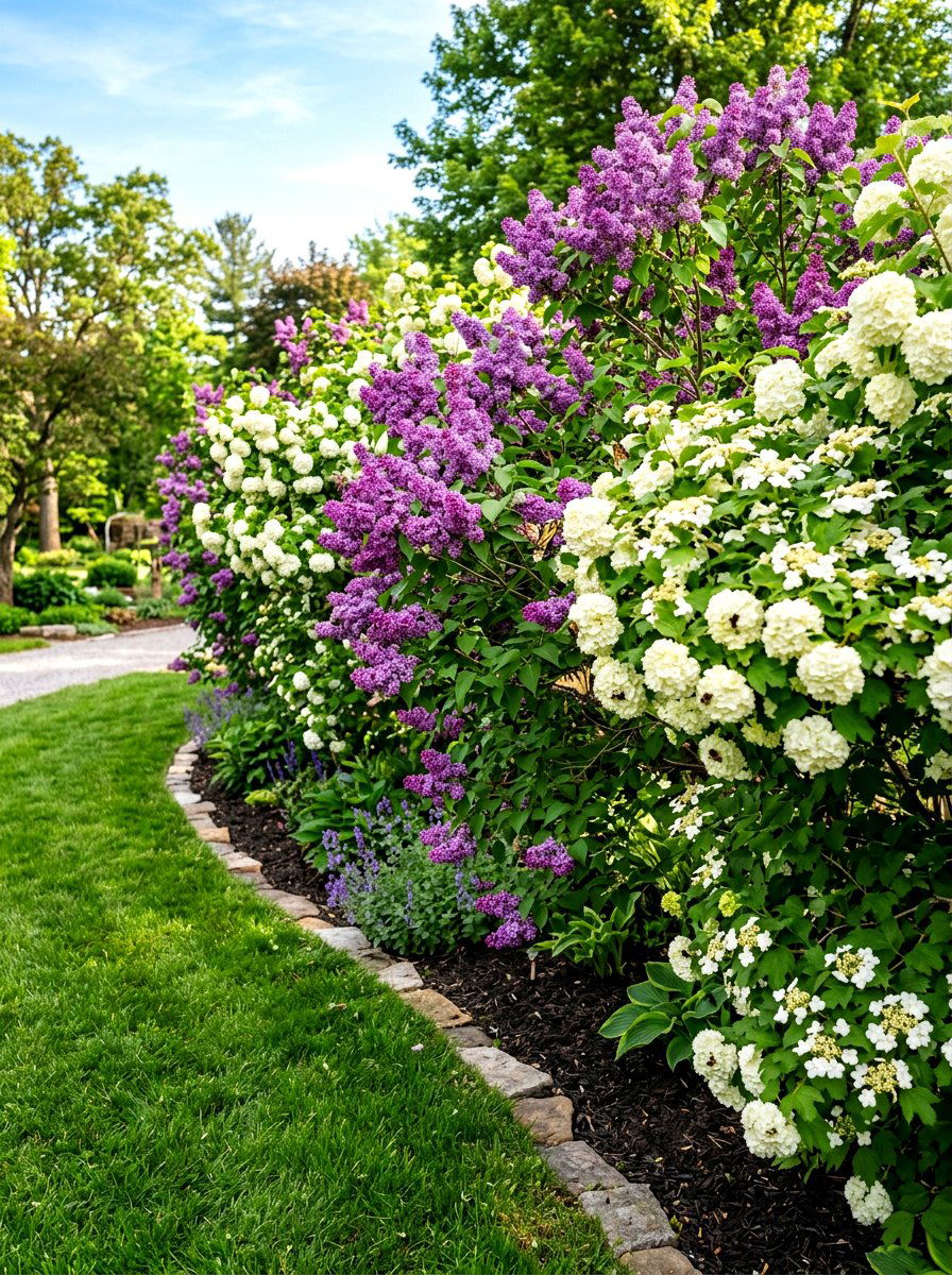 Pollinator Friendly Shrub Border - 30 pollinator border ideas