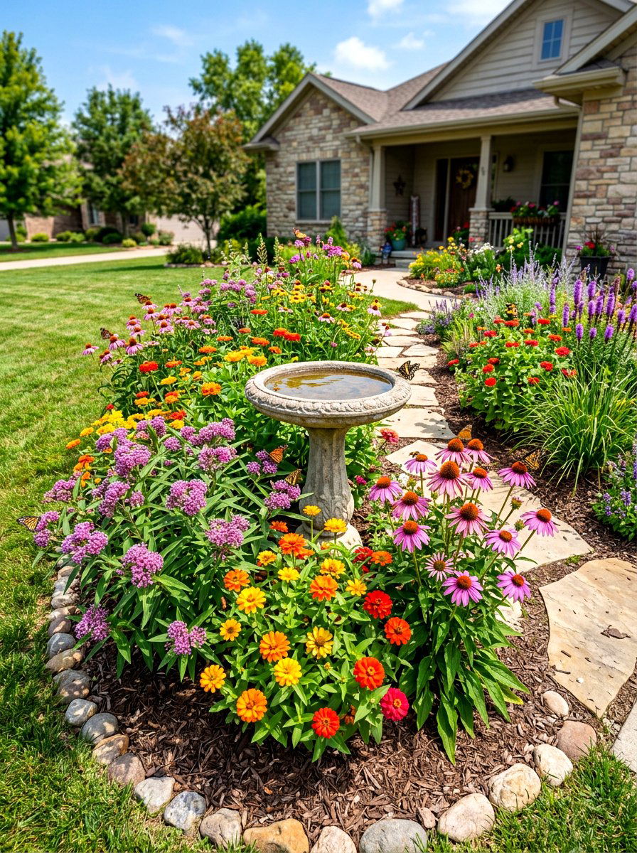 Pollinator Garden - 30 front yard garden ideas