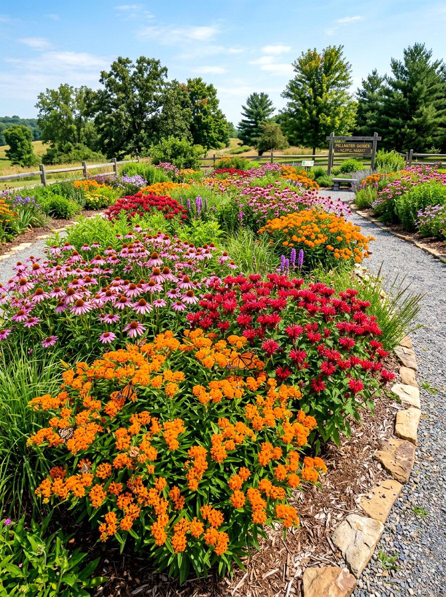 Pollinator Garden - 30 front yard flower bed ideas