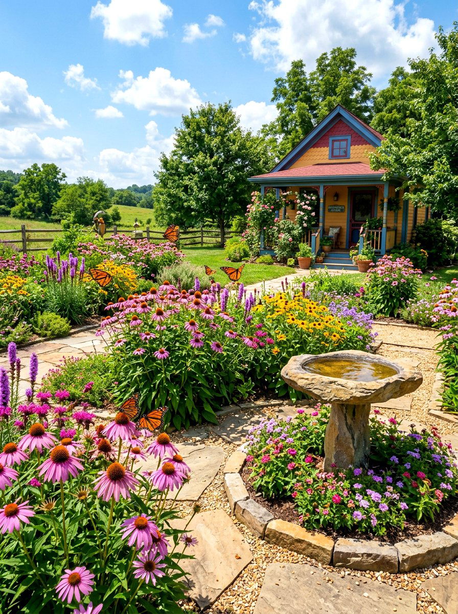 Pollinator Garden - 30 front lawn alternative ideas