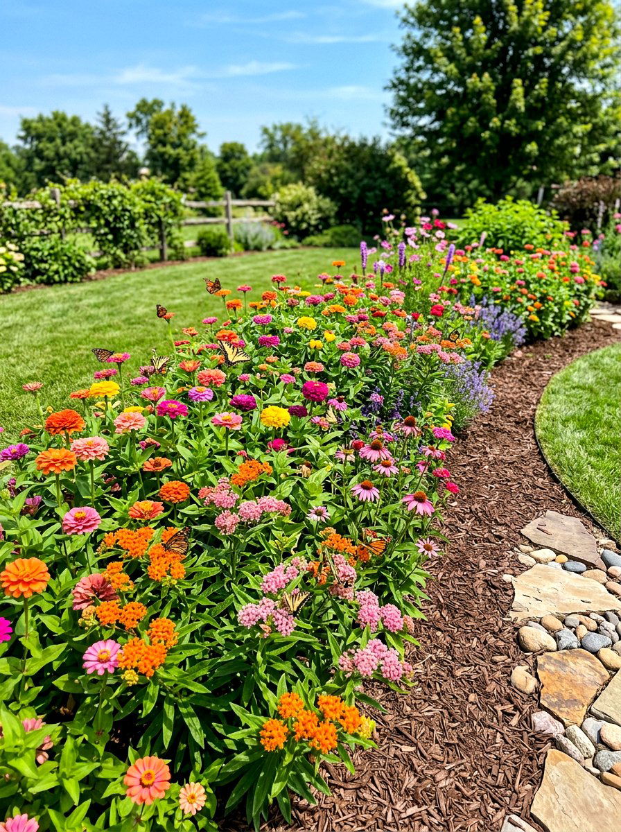 Pollinator Garden Butterfly Border - 30 butterfly border ideas