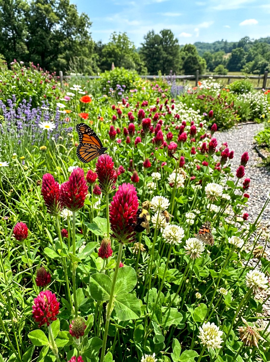 Pollinator Garden Clover - 30 clover lawn backyard ideas aesthetic