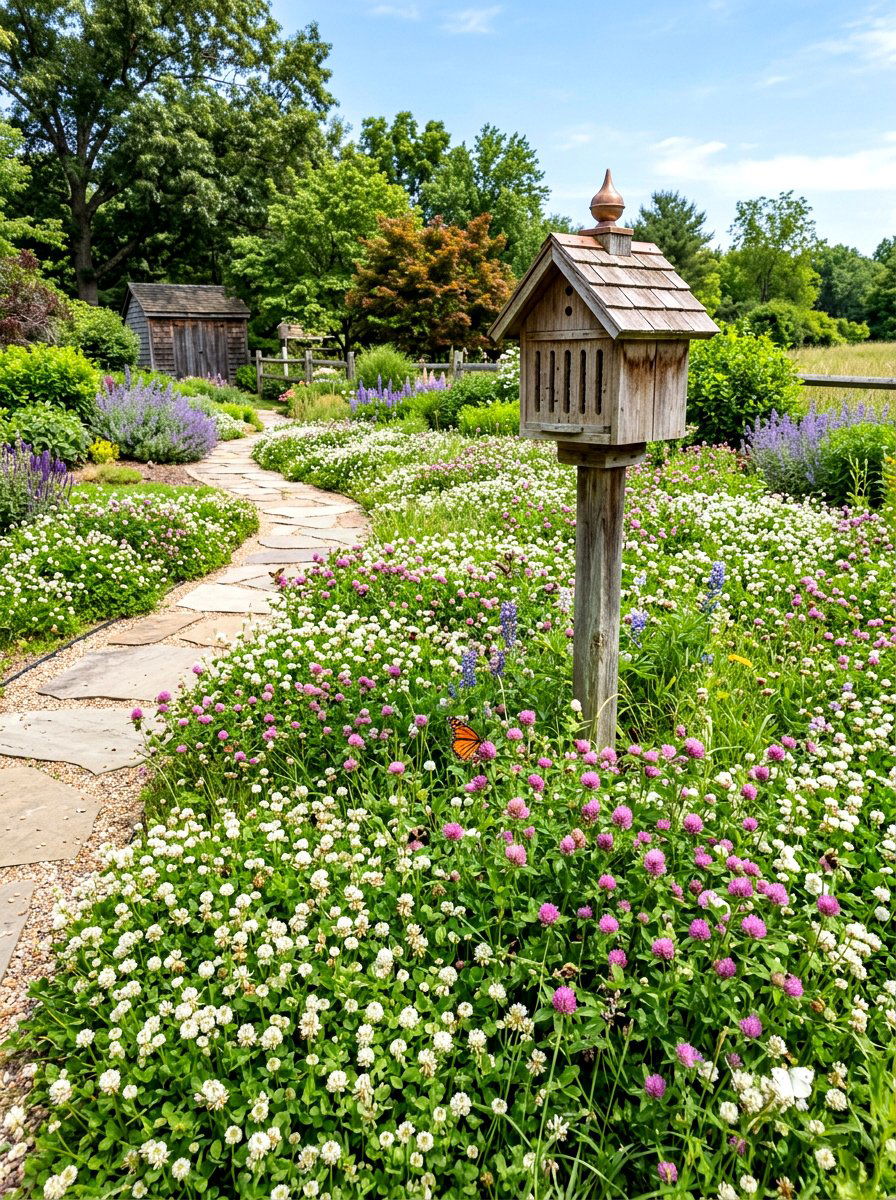Pollinator Lawn - 30 clover lawn ideas